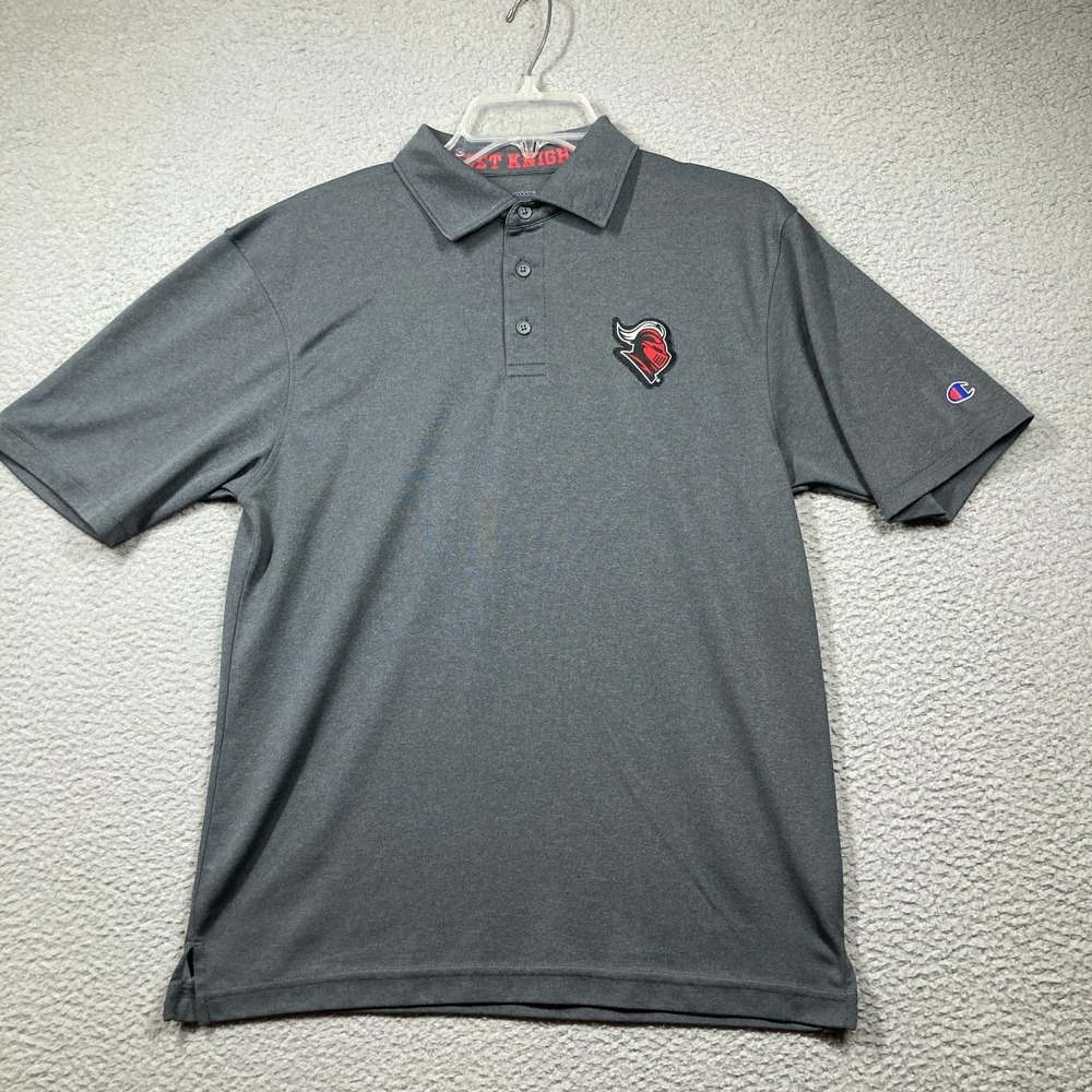 Rutgers University Scarlet Knights Polo Shirt Adult S Gray Short Sleeve Champion